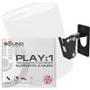 Sound bass Supporto da Parete per Play 1, Nero, Compatibile solo con Sonos Play:1, Meccanismo di Inclinazione e Rotazione Regolabile, Staffa di Montaggio con Tutti gli Accessori Inclusi