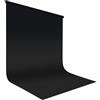 HOTUT Sfondo Fotografico Nero,1,8×2,8m Sfondo Foto Video Resistente alle Rughe,Professionale Fondale Fotografico Pieghevole Lavabile per Studio Fotografia,Televisione,Foto,Riunioni Online,Video Brevi