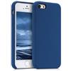 kwmobile Cover per Apple iPhone SE (1.Gen 2016) / iPhone 5 / iPhone 5S Custodia - Back Case per Smartphone in Silicone TPU - Protezione Gommata - blu scuro