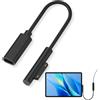 Tuwonwa Surface to USB C Cavo di Ricarica, 20cm, Cavo Di Ricarica Universale 15 Cm Nero Compatibile Con Tablet E Laptop Serie Pro 3/4/5/6 E Dispositivi Generici