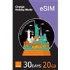 TSIM Orange Holiday World eSIM - 30 Giorni, fino a 20GB di Dati, 15 Minuti di Chiamate, 50 SMS. Precaricata e Preattivata con Servizio Globale. Tethering Consentito. eSIM Globale per iPhone e Android.