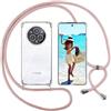 ISOI Cover con Cordino per Realme 14 Pro Plus 5G/Realme 14 Pro+ 5G, Custodia Trasparente con Collana Tracolla Laccio Collo Ultra Sottile Morbido TPU Silicone Antiurto AntiGraffio Case, Rosa