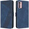 OKZone Cover per Motorola Moto G42, Custodia in PU Pelle per Motorola Moto G42, Custodia a Libro Protettiva Folio Portafoglio con Chiusura Magnetica e Slot per Carte Wallet Case Flip Cover (Blu)