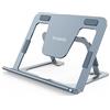 Yangkelly Supporto per Tablet Pieghevole e Regolabile, Supporto da Tavolo in Lega di Alluminio per iPad da 7 a 12.9, Telefoni Cellulari Pieghevoli, Surface ecc. (Spazio Grigio)