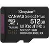 Kingston Technology 512GB micSDXC Canvas Select Plus Gen3 150R A1 (Adattatore SD