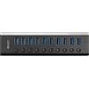 Lindy 43370 hub di interfaccia USB 3.2 Gen 1 (3.1 Gen 1) Type-B 5000 Mbit/s Nero
