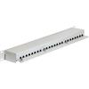 Delock Patch panel da 19" 24 porte Cat6 grigio