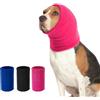 SLSON Fascia per cani per le orecchie, paraorecchie per cani, allevia l'ansia degli animali, antirumore, lenisce i paraorecchie per tuono, fulmini, fuochi d'artificio, bagno (rosa rossa, M)