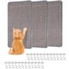 TIDEVAN Tappeto Tiragraffi per Gatti 3 Pezzi 50 × 25 cm in Sisal Naturale per Mobili e Divano Porta (Grigio)