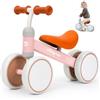 Interbaby | Bicicletta senza Pedali Bambino 1-3 Anni - Bici senza Pedali per Bambini 12-36 Mesi, Primi Passi Bambino Sicuro 4 Ruote, Prima Bici Bimbo 1-2 Anni, Regalo Bambino 1 Anno (Rosa)
