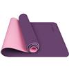 TOPLUS - Tappetino da ginnastica o da yoga, imbottito e antiscivolo, adatto per fitness, pilates e ginnastica, con tracolla, 183 x 61 x 0,6 cm, Lilla/Rosa