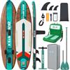ZLX SUP Gonfiabile 320x84cm, SUP Con Accessori Completi, Tavola SUP Max 200 Kg, Pinna Centrale Unica, Pad Deck Antiscivolo, Tavola SUP Gonfiabile Per Adulti, Principianti, Tutti I Livelli