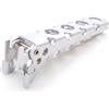 Ganzoo manico a pinza universale per spostare pentole e padelle calde dal fornello o dal fuoco, alluminio leggero con forature, cucina campeggio trekking, argento, 44 g, dimensioni 124 x 35 x 34 mm