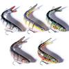 BORDEAG 5 PCS Artificiali Spinning Mare, 13,7cm Esche Da Pesca, Esche Artificiali Spinning, Esche Da Nuoto Multi-snodate per Luccio, Spigola, Acqua Dolce, Acqua Salata Regali Da Pesca per Uomini