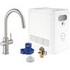 Grohe Blue Professional 31 325 DC2 Miscelatore cucina multifunzione e doccia estraibile con sistema filtrante dell'acqua finitura Cromo spazzolato - 31325DC2