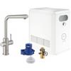Grohe Blue Professional 31 326 DC2 Miscelatore cucina multifunzione e doccia estraibile con sistema filtrante dell'acqua finitura Cromo spazzolato - 31326DC2