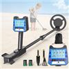 Jradse Metal Detector Bambini, Metal Detector per Bambino con Asta Regolabile, 2 Modalità Display LCD, Bobina di Ricerca Impermeabile, Ad Alta Sensibilità Metal Detector per Bambini con Borsa Pala Rastrello