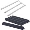 QuliMetal Barre da 24,5 Pollici e Bruciatore a Griglia SUS304 da 34,5 Pollici per Weber Genesis 300, E310 E320 S310 310 e 320 (con Pannelli di Controllo Laterali), Sostituisce Weber 7540 67722 67820