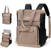 GOLF QUALITY Zaino Donna 16 Pollici Antifurto, Computer Backpack Porta PC Impermeabile per Laptop, Viaggi, Docente, Ufficio, Scuola, Marrone