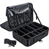 Feibrand Valigetta Professionale Makeup Borsa Porta Trucchi Trousse - Beauty Case Oxford Viaggio - Donna - Artist Grandi Travel con Spallaccio | Nero