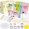 Naxup Kit di Argilla Senza Cottura per Principianti, 36pcs Kit Ceramica Fai da Te, Include 2kg Argilla ad Asciugatura aerica, Strumenti di modellazione, Perfetto per progetti creativi e Fai da Te