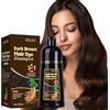 RILSIC Shampoo Capelli Neri per Capelli Grigi, 500 ml Hair Dye 3 in 1, Colore Naturale, Shampoo Colorante Bianchi Istantaneo, Colorante Tintura per Uomini Donne (Castano Scuro)