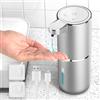 HAPPHOOH Dispenser Sapone Bagno,380 ml Dispenser Sapone Automatico con Sensore di Movimento Infrarossi,Muro,Ricaricabile Tramite USB,Impermeabile IPX5 Dispenser per Cucina, Bagno