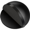 Hotop Fermaporta da Pavimento Autoadesivo Fermaporta Ovale in Acciaio Inox Protezione da Parete Montata a Pavimento Ferma Porta a Mezzaluna Semicircolare Lucido con Colle(Nero,1 pz)