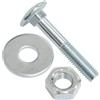 AERZETIX Set di 15 bulloni viti a testa tonda con quadro sottotesta M8x50mm / rondelle e dadi M8 / acciaio zincato/per fissaggio e assemblaggio
