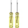 QUARKZMAN 2Pz Sl2.0 Mini Cacciavite a Taglio 2mm Testa Piatto Magnetica 45mm Lunghezza per Riparazioni di Piccoli Elettrodomestici, Giallo
