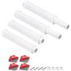 QUARKZMAN 4 Pezzi Serrature Magnetiche A Pressione Per Ante Di Armadio, 2.87x0.4 Pollici Serratura A Pressione Per Aprire L'Anta Hardware Per Armadio, Plastica Bianca 73x10mm