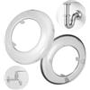 Your Day Mate Rosone in ottone DN1 inch, 2 pezzi, dimensioni Ø 65 x 38 mm, cromato, per copritubo, rosone conico, collare sifone, coperchio rubinetto, sezione tubo, radiatore, rosone a pressione accessori sanitari
