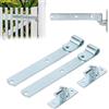 Tokenhigh 300 mm di bandella per porta con cardine, 2 x cerniere per porta a carico pesante in nastro zincato 300 mm (12 pollici), zincato Cerniera per cancello da giardino, bandella per porta, per porte
