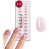 DOONAILS Soft Gel Press On Nails - Set di 30 Jetset, forma extra corta quadrata, cromo, unghie da incollare di qualità salone unghie finte soft gel, extra corti, naturali e comodi da indossare