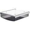TUKA-i-AKUT 3,5L Cassetto Sotto Scrivania, 24x21x7cm Autoadesivo Cassetto Sottostruttura, Organizzatore di Portaoggetti per Scrivania/Mobile/Libreria/Mobile da Cucina ecc. Nero TKD8605