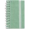 SACAR Telo Mare Fouta - 100% Cotone Assorbente e Leggero - Ideale per Spiaggia, Piscina, Fiume, Campeggio e Casa (GREEN Singolo 90x180 cm)