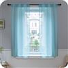 GIRASOLE HOME GIRASOLE Coppia Tende Voile Semitrasparenti Effetto Lino Tenda per Soggiorno Camera Balcone Finestra e Interni 2 Pannelli con Tasca (Turchese, 70x150cm)