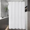 EurCross Tenda da doccia bianca sottile, 150 x 200 cm, in tessuto antimuffa, impermeabile, lavabile, tenda da doccia in bagno, per vasca da bagno con 10 anelli