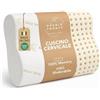 The Double Twenty - Cuscino Cervicale per Dormire a Doppia Onda Elevato Supporto Collo - Guanciale Memory Foam Federa Lavabile in Aloe Vera - Cuscino Memory Foam Made in Italy Certificato Oeko Tex