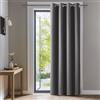 Deconovo Tenda Oscurante da Interno, Termica Isolante, Anti-Rumore, con Anelli, Ideale per Camera da Letto e Soggiorno, 132x90 CM, Grigio Chiaro 1 Pezzo