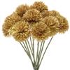 M METERXITY 12-Pz Fiori a Sfera Crisantemo Artificiale, 11 Bouquet Ortensie Finte In Seta Real Touch Fiori Finti per Casa/Matrimonio/Natale/Party/Giardino Ufficio [Dorato]