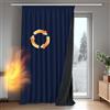 Deconovo Tende per Interni Oscuranti 100% con Retro Nero Completo, Tende Termiche Isolanti con Fettuccia per Camera da Letto e Soggiorno Moderne, 1 Pannelli, 300x220 cm, Blu Navy