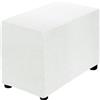 QUARKZMAN Copri Pouf Elasticizzato Copripoggiapiedi Rettangolare per Poggiapiedi Lavabile Soggiorno Camera da Letto Adatto a Lunghezza 50-76cm / 20-30, Piccolo, Bianco