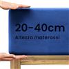 Wolkenfeld lenzuolo con angoli Singolo in Cotone Premium 90x200cm fino a 100x220cm - Altezza materasso fino a 40cm - Blu Marino