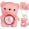 goldmiky Rosa Eterna Confezione Regalo,Confezione Regalo con Orsetto Rosa Eterna,Orsetto di Stabilizzata Vera Regalo per Donna, Mamma, San Valentino,Natale,Compleanno,Fidanzata