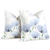 Brylleii Set di 2 Federe Cuscini per Divano 45x45 Impermeabili Esterno Fodere per Cuscini Decorativi con Cerniera Finto Lino Floreale Copricuscini Decorativa Vintage per Giardino Patio Soggiorno
