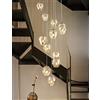 Kinbolas Lampadario Cristallo Plafoniera Soffitto Led Con Sfera Di Vetro,Lampada A Sospensione Per Scale Interno,Lunghezza Regolabile,Per Soggiorno Moderno Design,Sala Da Pranzo,Corridoio E Scale (10 lights)