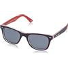 Montana Eyewear Occhiale da sole Unisex MP41J, Blu/Rosso (Smoke-Polarized), 50