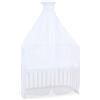 babybay Zanzariera e cielo piqué con nastro adatto per tutti i modelli fino a 96 cm di lunghezza, bianco stelle grigio perla