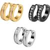 Epoch World 5 Paia Orecchini Cerchio per Uomo Donna Acciaio Inossidabile Orecchini Uomo Cerchio Orecchini Donna Cerchio Piccoli Orecchini a Cerchio Donna Brillanti Orecchini Diamanti Argento Nero Oro